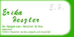 erika heszler business card